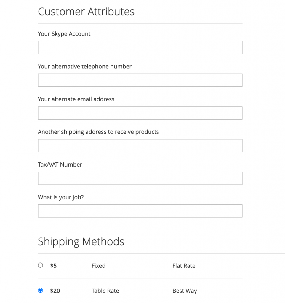 magento 2 customer attribute - checkout