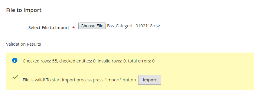 CHECK DATA AND IMPORT