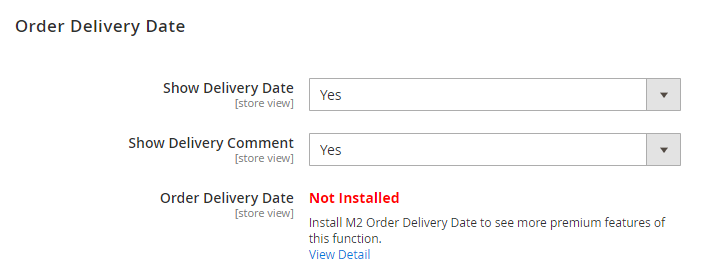 M2 One Step Checkout order delivery date