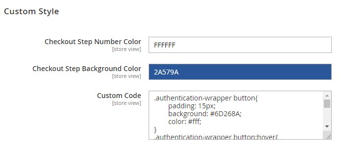 M2 One Step Checkout custom style