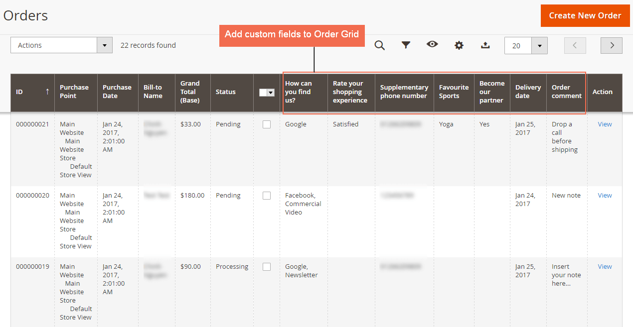 add custom fields to Magento 2 order grid