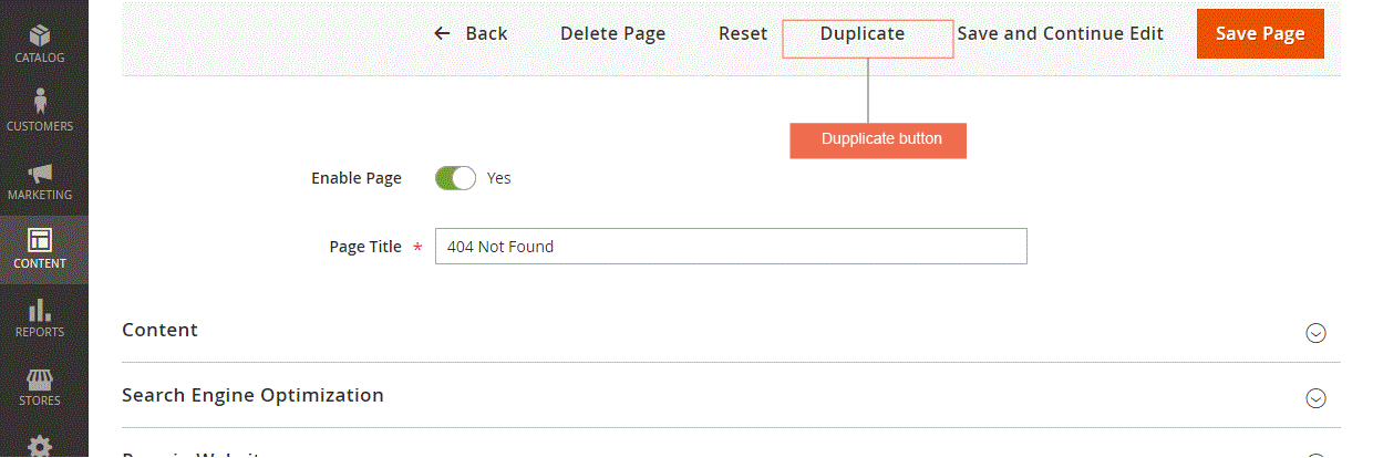 duplicate buttons in Detailed Page/Block 