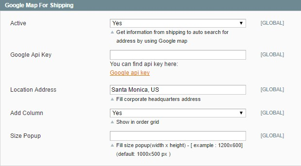 How to show google map for shipping in Magento?
