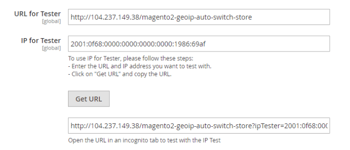 settings for tester