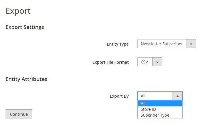 Export Newsletter Subscribers