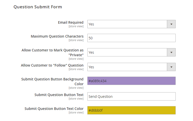 magento 2 product questions edit question submit form